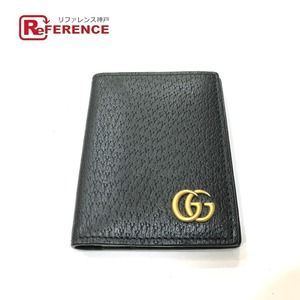 Gucci Leather Case Business Black Card GG Marmont